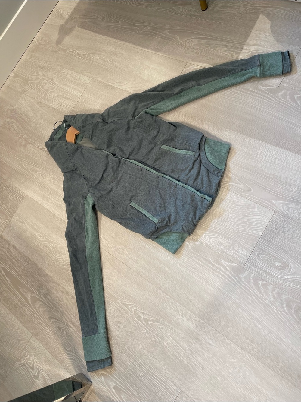 Lululemon To Class Jacket Burlap Texture Deep Shore Earl Grey Green size 6 - Picture 5 of 16